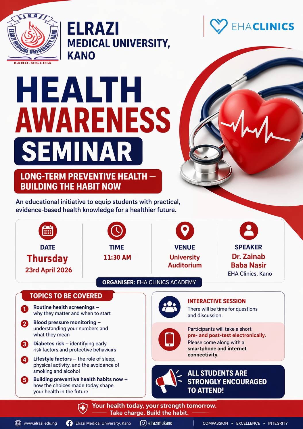 Health Awareness Seminar organized by EHA Clinics